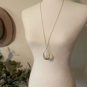 Mixed Metal Pendant Necklace